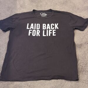 Chaser Large Black T Shirt Laid Back For Life